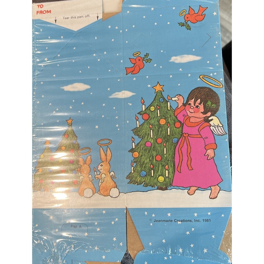 VINTAGE CHRISTMAS JEANMARIE Creations 3 GIFT BOXES NOS NIP USA Angels‎ Pets